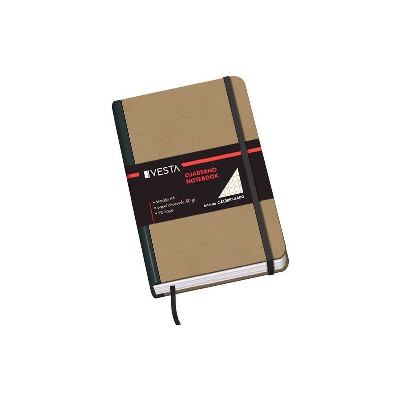 CUADERNO CARTONE A6 VESTA NATURE CUADROS