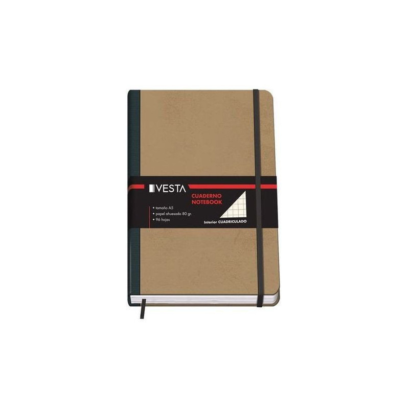 CUADERNO CARTONE A5 VESTA NATURE CUADROS