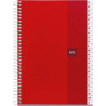 CUADERNO INDICE ESPIRAL 100 Hj. CUADROS 5x5 ROJO