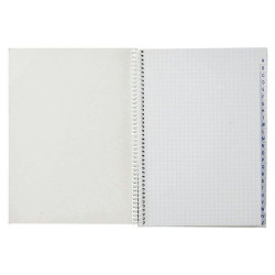 CUADERNO INDICE ESPIRAL 100 Hj. CUADROS 5x5 AZUL