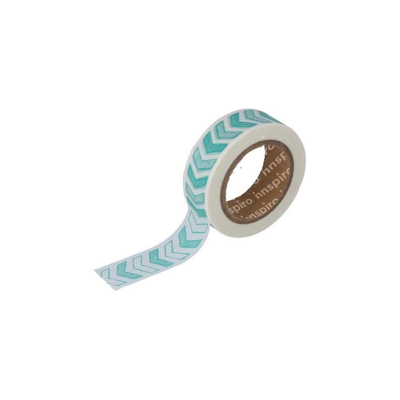 WASHI TAPE PAPEL 15mm 10m IN-17414 FLECHAS AZULES