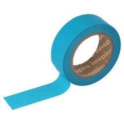 WASHI TAPE PAPEL 15 mm 10 m LISO AZUL TURQUESA (IN