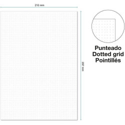 PAPEL 100 Hj. A4 MIQUELRIUS 90 gr RAYADO PUNTOS