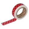 WASHI TAPE PAPEL 15mm x10m (17436) RIBETE ROJO