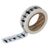 WASHI TAPE PAPEL 15mm x10m (17440) PAJAROS NEGROS