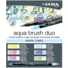 SET 6 ROTUL. LYRA AQUA BRUSH DUO TONOS PASTEL