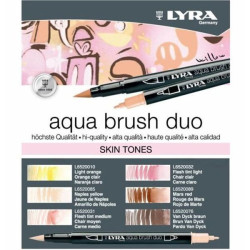 SET 6 ROTUL. LYRA AQUA BRUSH DUO TONOS PIEL