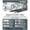 SET 6 ROTUL. LYRA AQUA BRUSH DUO TONOS GRISES