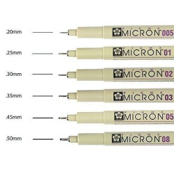 SET 6 PIGMA MICRON NEGROS SURT.