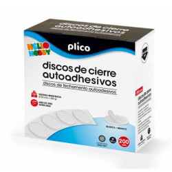 Circulos cierre VELCRO Adhes. 400 Un. 20 mm Blanco.