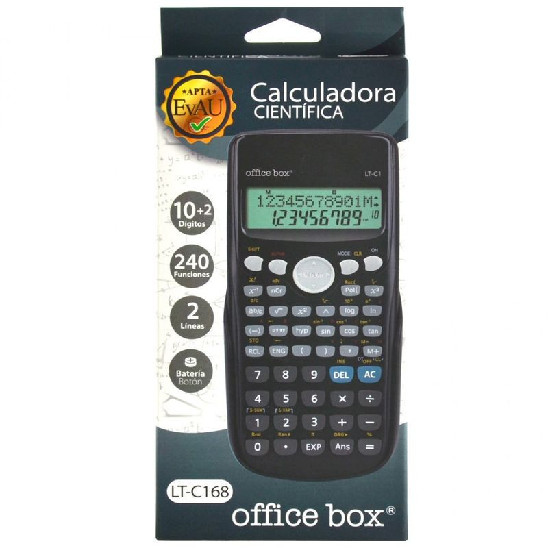 CALCULADORA CIENTIFICA LT-C1 EvAU OFFICE BOX NEGRA