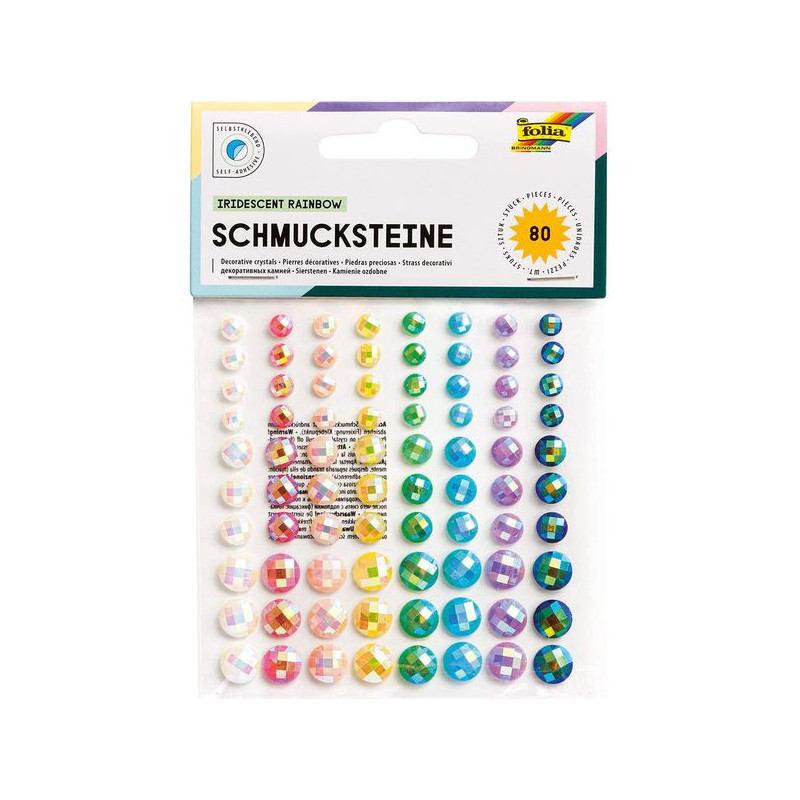 GEMAS ADHESIVAS 80 Un. FOOLIA 12308 IRISCENT MULTICOLOR