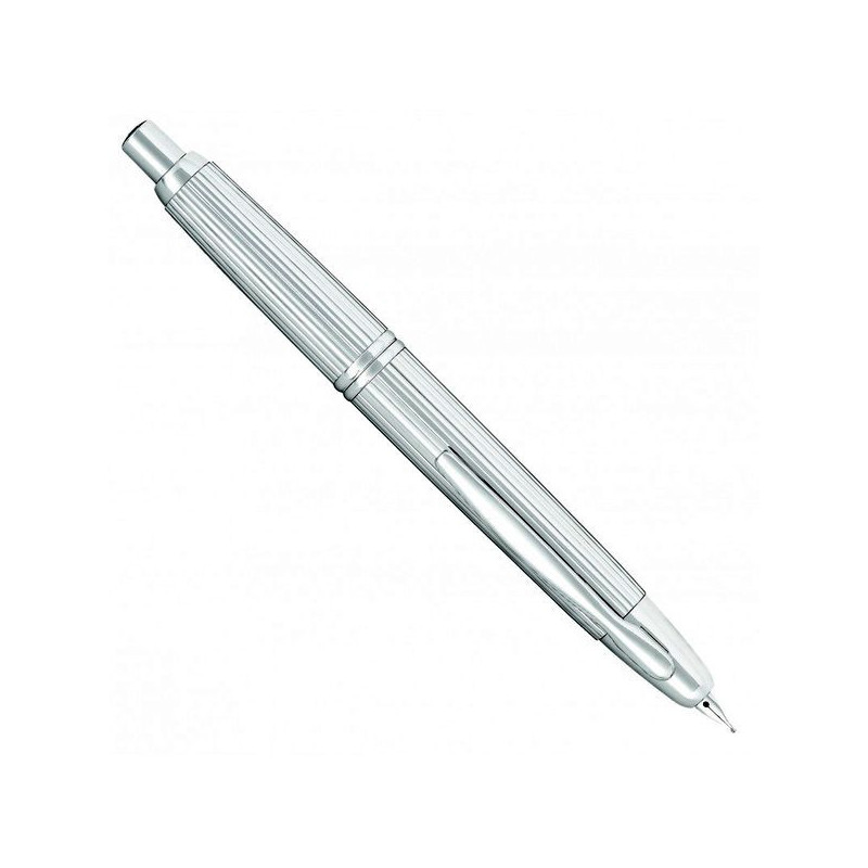 PLUMA PILOT CAPLESS STRIPES ESTRIADA PLATA