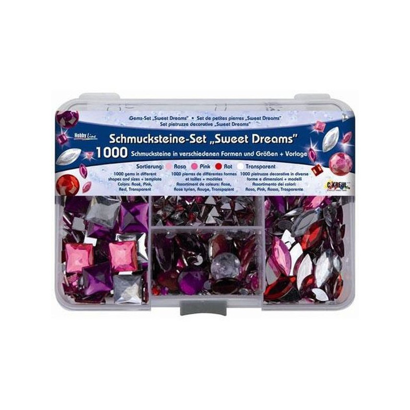 SET GEMAS DECORATIVAS 1000 Un. DULCES SUEÑOS