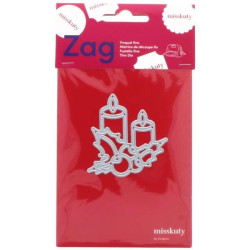 Troquel Fino Compatible, ZAG MISSKUTY 41165 Velas con Acebo