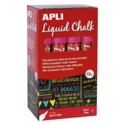 ROTULADOR TIZA LIQUIDA APLI 5,5 mm FUCSIA