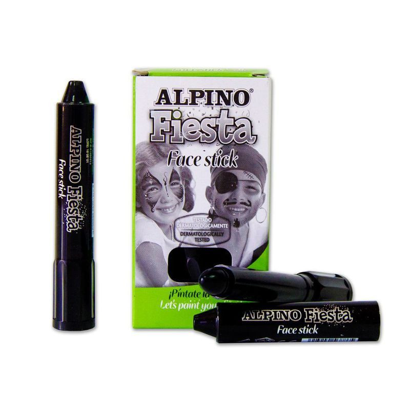 MAQUILLAJE ALPINO FIESTA FACE STICK CAJA 6 Un. NEGRO