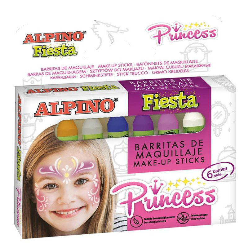 MAQUILLAJE ALPINO FIESTA SET 6 BARRAS 5 gr PRINCESS