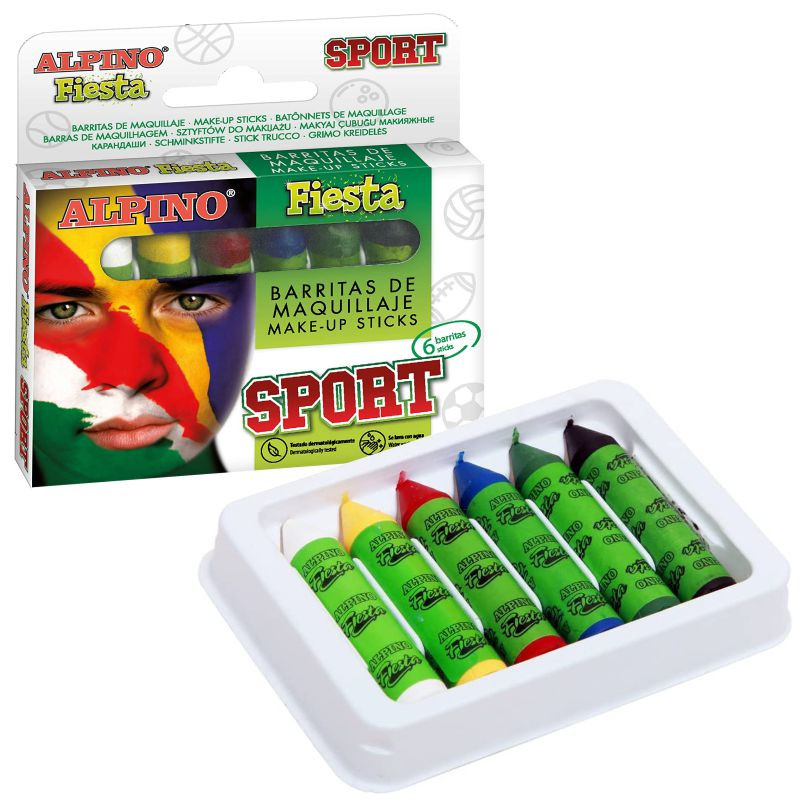 MAQUILLAJE ALPINO FIESTA SET 6 BARRAS 5 gr SPORT