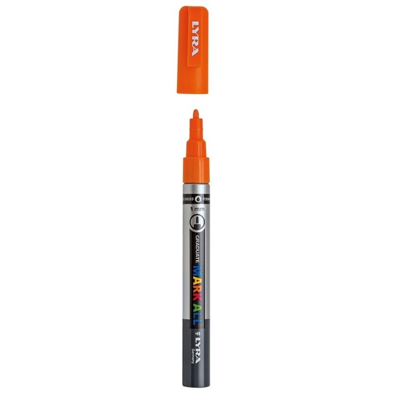 ROTULADOR ACRILICO LYRA 1mm MARK ALL (013) NARANJA