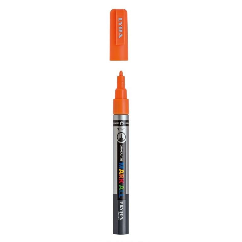 ROTULADOR ACRILICO LYRA 1mm MARK ALL (313) NEON NARANJA