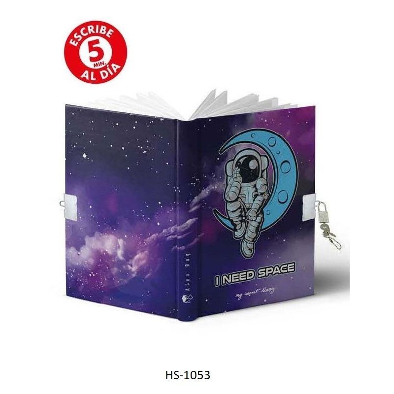 MI DIARIO ALEX BOG CON CANDADO HS-1053 I NEED SPACE