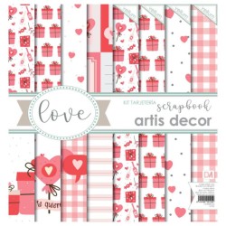 PAPEL SCRAP SET 30,5x30,5cm ARTIS DECOR LOVE