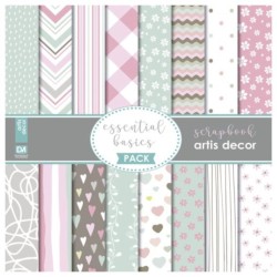 PAPEL SCRAP ARTIS DECOR SET 30,5x30,5cm ESSENTIAL BASICS