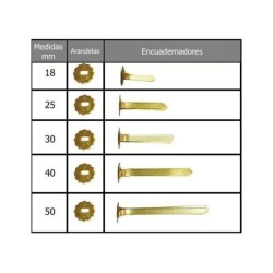 CAJA 100 ENCUADERNADORES APLI 30mm CON ARANDELA