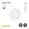 PLATOS CARTON 20cm 50 Un. HONEST GREEN LLANO BLANCO