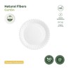 PLATOS CARTON 23cm 50 Un. HONEST GREEN LLANO BLANCO