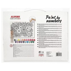 PINTAR POR NUMEROS SET ACRILICO ALPINO 40x30cm FLORES
