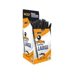 BOLIGRAFO BIC CRISTAL PUNTA GRUESA 1,6 LARGE NEGRO