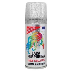 LACA COLOR PARA EL PELO SPRAY 100ml GLITTER PLATA