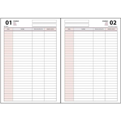 *Agenda Reservas Planning DOHE 210x290 mm Camel 