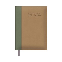 AGENDA DOHE ORLEANS DIA PAGINA 14x20cm VERDE-CAMEL