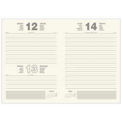 AGENDA DOHE LAUSANA DIA PAGINA 14x20cm GRIS