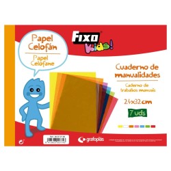 BLOC MANUALIDADES FIXO KIDS 7 PAPEL CELOFAN 24x32cm SURTIDOS