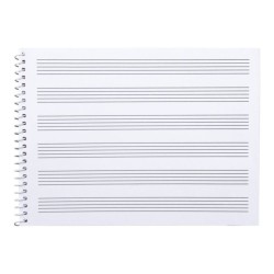 CUADERNO MUSICA ESPIRAL ESCOLOFI CUARTO 6 PENTAGRAMAS 3mm