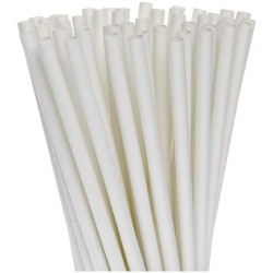 CAÑITAS DE PAPEL BLANCO 100 Un. 6x200mm MAXI PRODUCTS