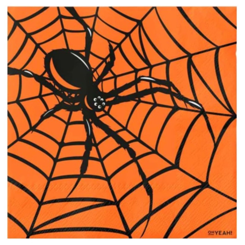 SERVILLETAS HALLOWEEN 30 Un. 33x33cm  HO YEAH! ARAÑA