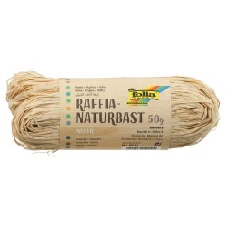 RAFIA NATURAL 50gr FOLIA 9010 CRUDO NATURAL