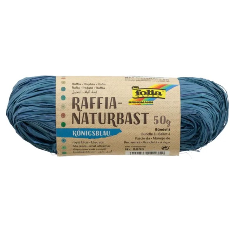 RAFIA NATURAL 50gr FOLIA 9035 AZUL ROYAL