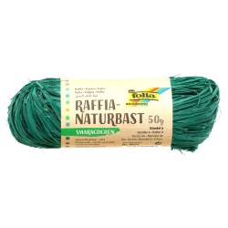 RAFIA NATURAL 50gr FOLIA 9054 VERDE ESMERALDA