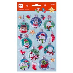 PEGATINAS NAVIDAD ACOLCHADAS APLI KIDS 19604 BOLAS NOEL