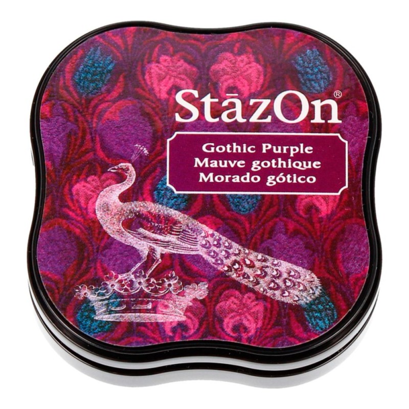 TAMPON TINTA STAZON MIDI S/R 58x58mm (13) MORADO GOTICO