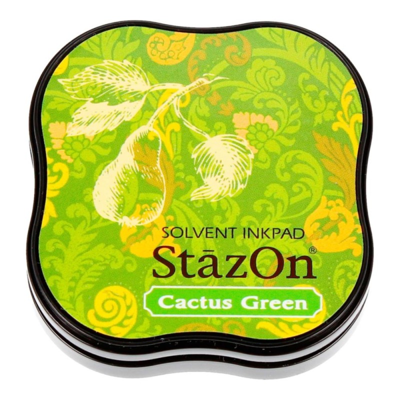 TAMPON TINTA STAZON MIDI S/R 58x58mm (52) VERDE CACTUS