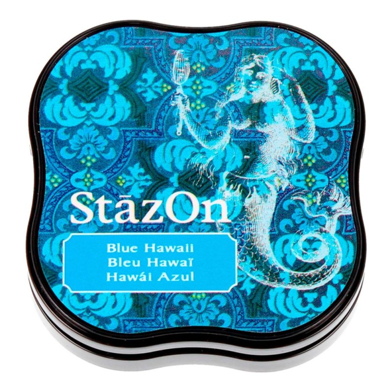 TAMPON TINTA STAZON MIDI S/R 58x58mm (65) HAWAI AZUL