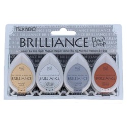 TAMPON TINTA SET 4 BRILLIANCE OPACA METALIZADOS S/ RAPIDO