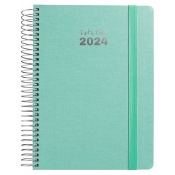 AGENDA GRAFOPLAS DIA PAGINA 15x21cm FANCY VERDE MENTA